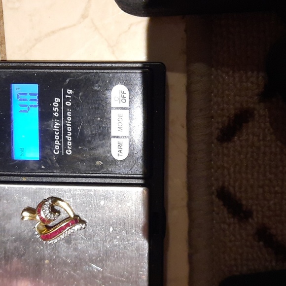 GENUINE solid 14k yellow gold JULY BIRTHSTONE RUBY DIAMOND ❤️ HEART 💖 PENDANT - Picture 2 of 5